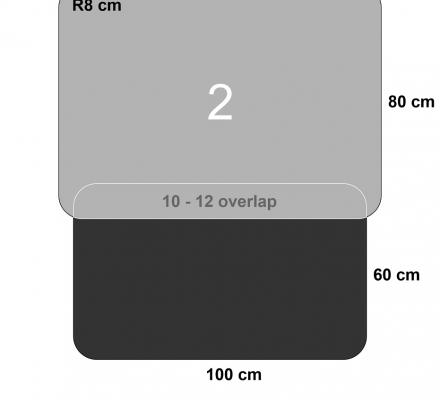 Car boot and bumper protector mat 80x110cm Size guide