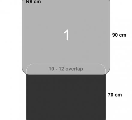 Car boot and bumper protector mat 90x100cm Size guide